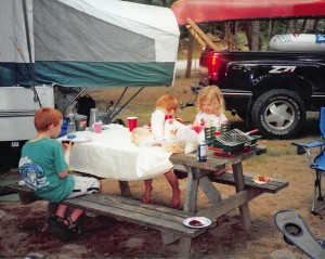 Children camping