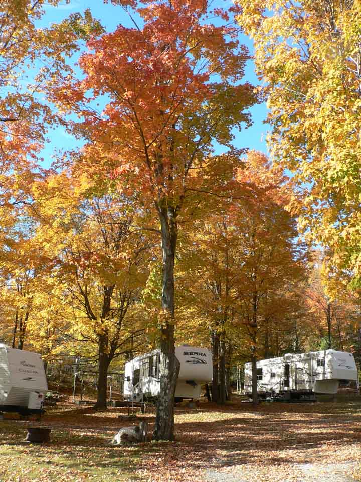 camping in fall