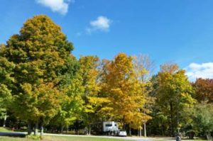 Fall foliage vermont camping