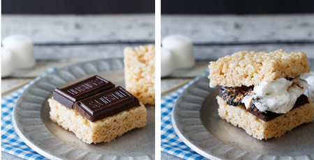 rice crispy krispie treat s'more