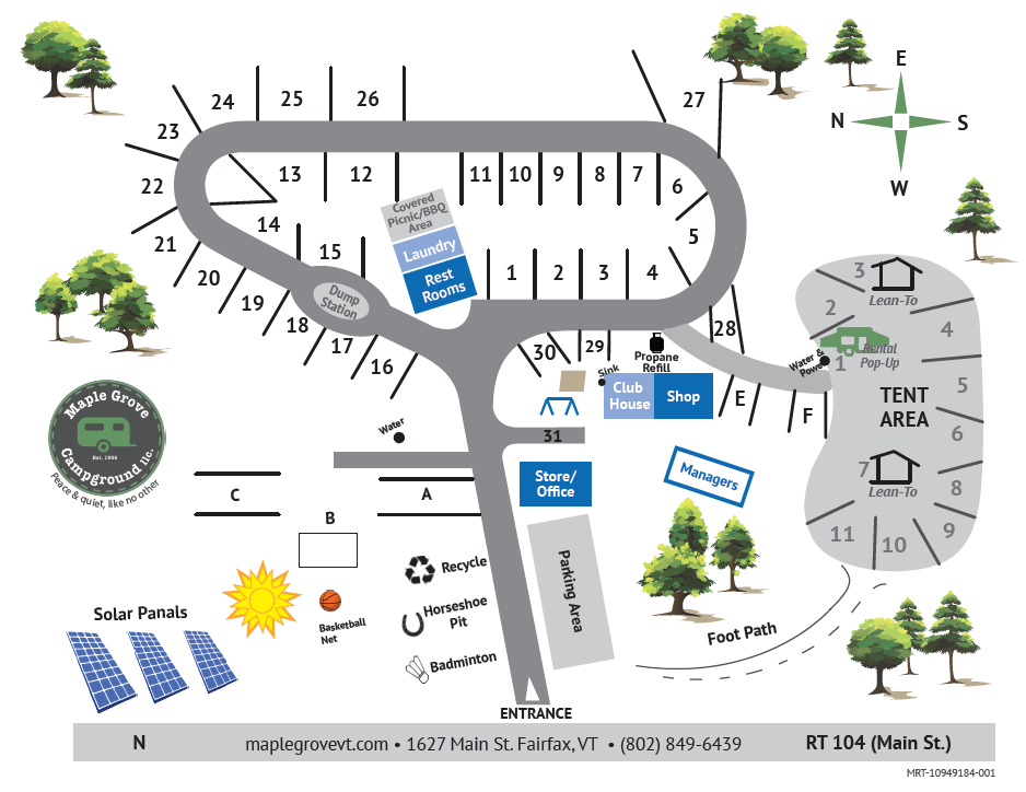 Maple Grove Campground Map